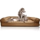 thumbnail image 1 of Furhaven Cama ortopédica para perros grandes con refuerzos extraíbles y funda lavable, para perros de hasta 95 libras - Sofá acolchado - Marrón tostado, Jumbo/XL, 1 of 5
