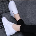 thumbnail image 6 of KIJBLAE Women's Winter Warm Shoes Slip-On Platform Wedge Sneakers Plus Size Snow Boots Flats Ladies Furry Loafers Comfortable Footwear White 35, 6 of 7