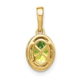 thumbnail image 3 of 14k 7x5mm Oval Peridot and Diamond Pendant, 3 of 4