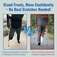 thumbnail image 6 of Pain-Free Hands-Free Knee Crutch with Safety Kneepads, Ergonomic Support Platform for Single Leg Injuries and Comfortable Mobility, 6 of 7
