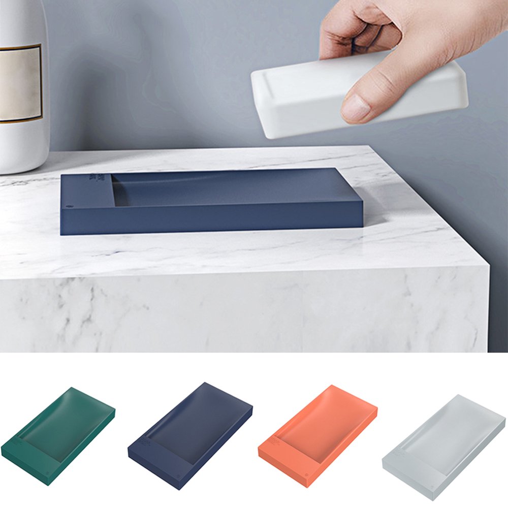 Cheer.US Bathroom Tray Toilet Tank Storage Tray, Antiskidding Silicone