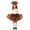 Coffee, variant on Little Girls Reindeer Tutu Skirt Outfit Set 2pcs Tulle Puff Skirt Christmas Cosplay Stage Performance Party Dress Up Outfit Set,sizes 7-8Y