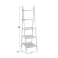 thumbnail image 4 of DecMode 21" x 65" White Wood 5-Tier Shelving Unit, 1-Piece, 4 of 8