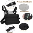 thumbnail image 3 of Chaleco táctico Molle con arnés de pecho para radio bidireccional, walkie-talkies, color negro, 3 of 5