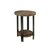 Alaterre Pomona Round End Table, Rustic Natural