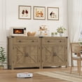 thumbnail image 5 of Homfa Kitchen Buffet Sideboard with Drawer, Compact Coffee Bar with Adjustable Shelf for Dining Room, Rustic Brown, 5 of 9