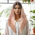 thumbnail image 3 of WINDLAND Vintage Lace Scarf Latin Mass Head Scarf Spanish Head Covering Scarf Elegant Church Scarf Head Covering Travel Headwrap, 3 of 19