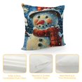 thumbnail image 4 of Orinice Snowman Hat Scarf Graphic Decorative Pillow Cover Winter Christmas Short Plush Pillow Case 1PC 12x12in, 4 of 5