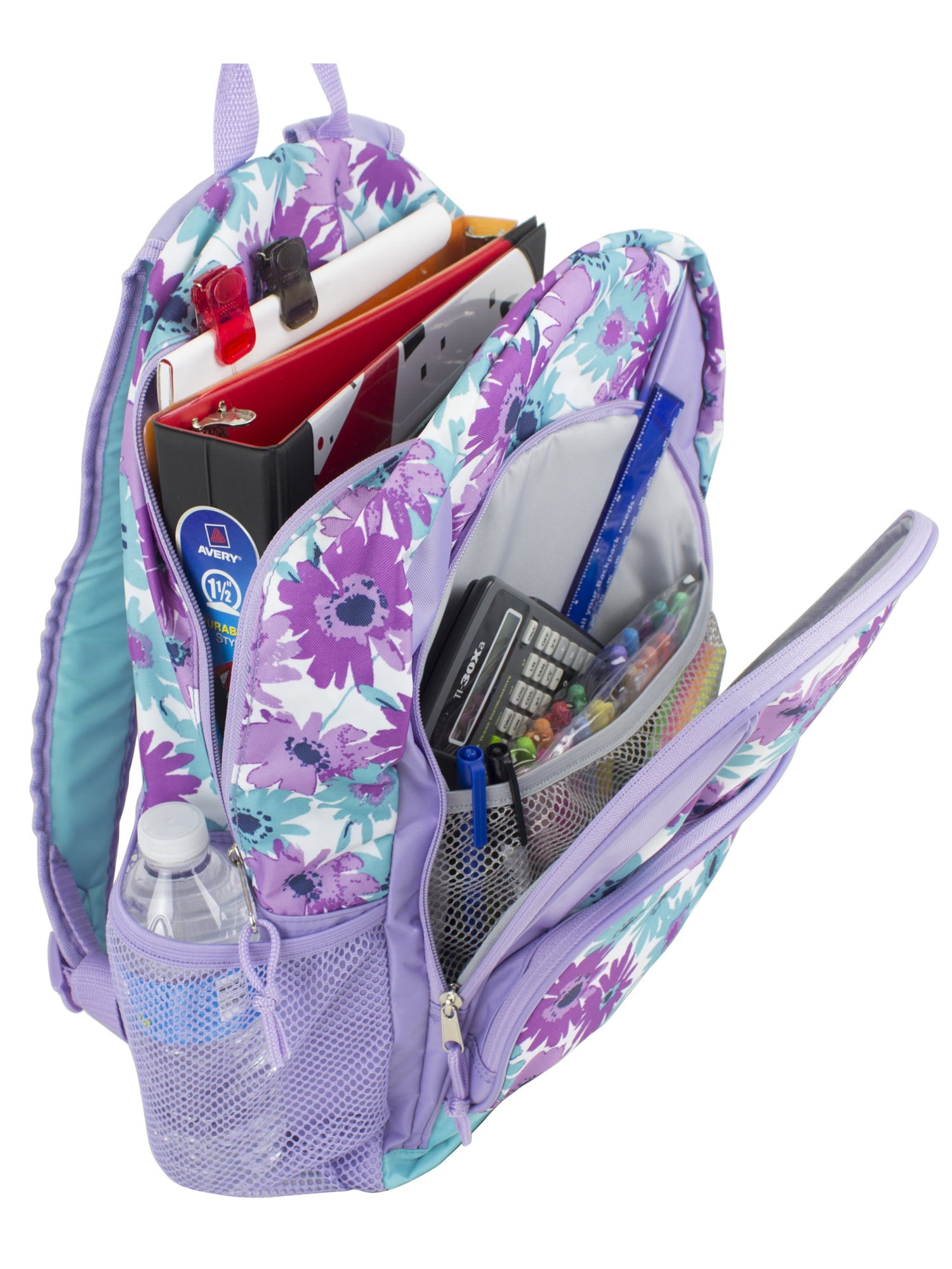 Eastsport Unisex Triple Pocket Backpack, Spring Floral