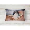 thumbnail image 2 of Carolines Treasures MH1058PW1216 Japanese Chin Reading in Bed Canvas Fabric Decorative Pillow, 12H x16W, multicolor, 2 of 3