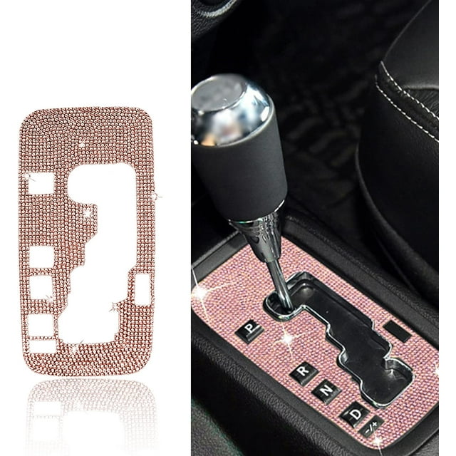 YISITIAN Bling Gear Shift Box Frame Cover Trim Sticker, Gear Shift Panel Decoration Cover Trim Stickers, Gear Shift Cover Bling Car Interior Accessories Compatible with J-eep Wrangler CJ919-12407