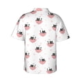thumbnail image 3 of Balery Umbrella Cat Print Men's Hawaiian Shirts Short Sleeve Beach Shirt Relaxed Fit Vacation Button Down Shirts-X-Large, 3 of 9