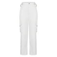 thumbnail image 5 of Tuphregyow Women Instantly Slims Denim Pants High Waisted Wide Leg Relaxed Baggy Jean Stretchy Straight Leg Cargo Jean Solid Trendy White XL, 5 of 5