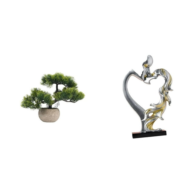 Encantadora Estatua De Bonsái De Pareja Abrazada, Planta Artificial, Centro De Mesa Para Decoración Romántica Del Hogar, Boda, Dormitorio, Estantería, Armario.