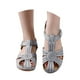 thumbnail image 2 of MKLEKYY Sandalias de Plataforma para Mujer, Sandalias Retro de Verano Con Costuras, No Ligeras, de Talla Grande, Con Punta Redonda y Tacón de Cuña, Cómodas, 2 of 4