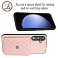 thumbnail image 4 of Allytech Galaxy S23 FE Wallet Case with Shoulder Strap, RFID Blocking Luxury PU Leather Shockproof Cards Slots Stand Anti-Scratch Magnetic Closure Phone Case for Samsung Galaxy S23 FE, Pink, 4 of 9