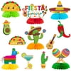 OSNIE Mexican Fiesta Honeycomb Centerpieces Table Toppers 12Pcs