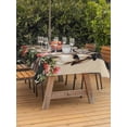 thumbnail image 2 of Easter Bunnies Outdoor Tablecloth - 52x70 Inch Rectangle Dining Table Cover, Brown Vintage Farmhouse Rabbits Floral Waterproof Outdoor Table Cloth with Umbrella Hole & Zipper for Picnic/Patio/Party, 2 of 7