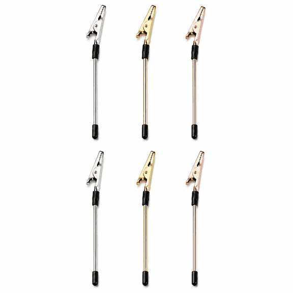 JDMEOPD 6 Pcs Bracelet Clasp Helper Tools, Stainless Steel Jewelry Fastening Aid, 2 Silver 2 Gold 2 Rose Gold