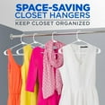thumbnail image 5 of SereneLife 10-Pack Standard Plastic Space Saving Durable Tubular Heavy Duty Clothes Hanger, (White), 5 of 7