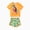 Orange, variant on Stitch Girls Graphic Tee and Dolphin Shorts 2-Piece Blue School Casual Beach Outfit Set Toddlers Kids 3-4T