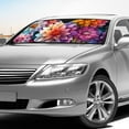 thumbnail image 4 of FORUDESIGNS Colorful Flower Print Car Windshield Sun Shade Foldable UV Ray Reflector Sunshade for Car Front Window Windshield Dash Protector Fit for Car SUV Van Truck, 4 of 7