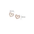 thumbnail image 3 of DPTALR Style Small Fresh Love Ear Studs Hollow Diamond Sweet Sweet, 3 of 5