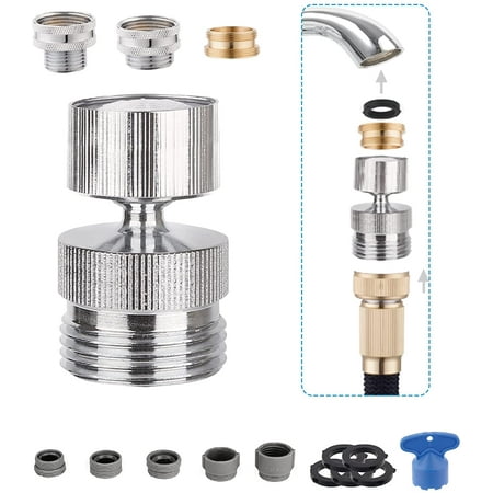 4 Pieces Garden Hose Adapter Kit Faucet Adapters Set With Removable Aerator To Connect Kitchen Or Bathroom Sink Water Filter 55 64 Inch Female Thread Canada 4 Pieces Garden Hose Adapter Kit, How To Attach A Garden Hose Bathroom Sink
