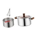 thumbnail image 4 of Freidora de estufa Olla de cocción multifunción Multiusos con pinzas para alimentos Freidora profunda sin capa de vapor, 4 of 9