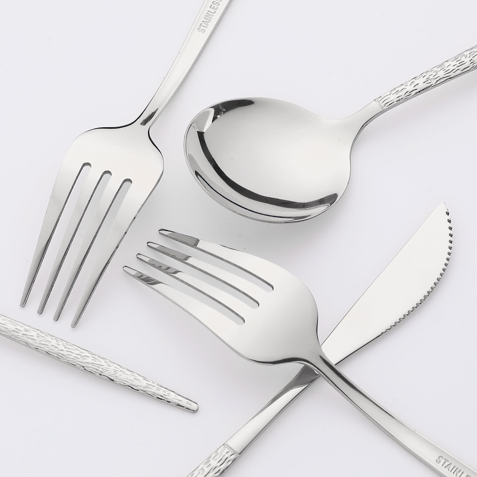 Unique Bargains Stainless Steel Flatware Set Silver 24 Pcs