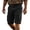 Black, variant on Men's Button Front Cargo Shorts Multi Pocket Summer Bottoms Solid Color Lightweight Fashion Casual Utility Trousers with Pockets
