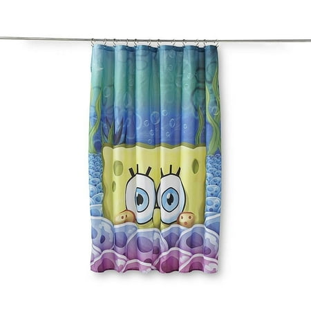 Spongebob Fabric Shower Curtain Measures 72 X 72 By Spongebob