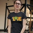 thumbnail image 3 of Tee Hunt LOVE T-Shirt Irish Shamrock St. Patrick's Day Holiday Clover Women's T-Shirt Tee, Black, Small, 3 of 5