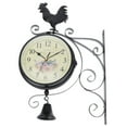 thumbnail image 1 of EIMELI 1Pc Wall Clock Wall Hanging Clock Iron Art Hanging Clock Double Sided Clock, 1 of 6