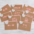 thumbnail image 2 of Tarjetas de amor de papel kraft de 5 piezas, tarjetas de regalo de corazón rosa, tarjetas de mensaje de San Valentín, 2 of 4