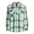 thumbnail image 3 of No Boundaries Men's and Big Men's Long Sleeve Hooded Flannel Shirt, Sizes up to 5X, 3 of 5