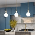 thumbnail image 6 of Evelyn&Zoe Verona 7" Wide Pendant with Glass Shade in Brushed Brass/White Milk, 6 of 9