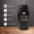 thumbnail image 5 of Personalized Custom Small Keepsake Urn Engraved with Pet Name, Date, and Dog Design - 5.2" Black Powder Coated Steel Cremation Urn for Dogs Ashes | 12-16 lb Capacity, Rainbow Bridge, 5 of 7