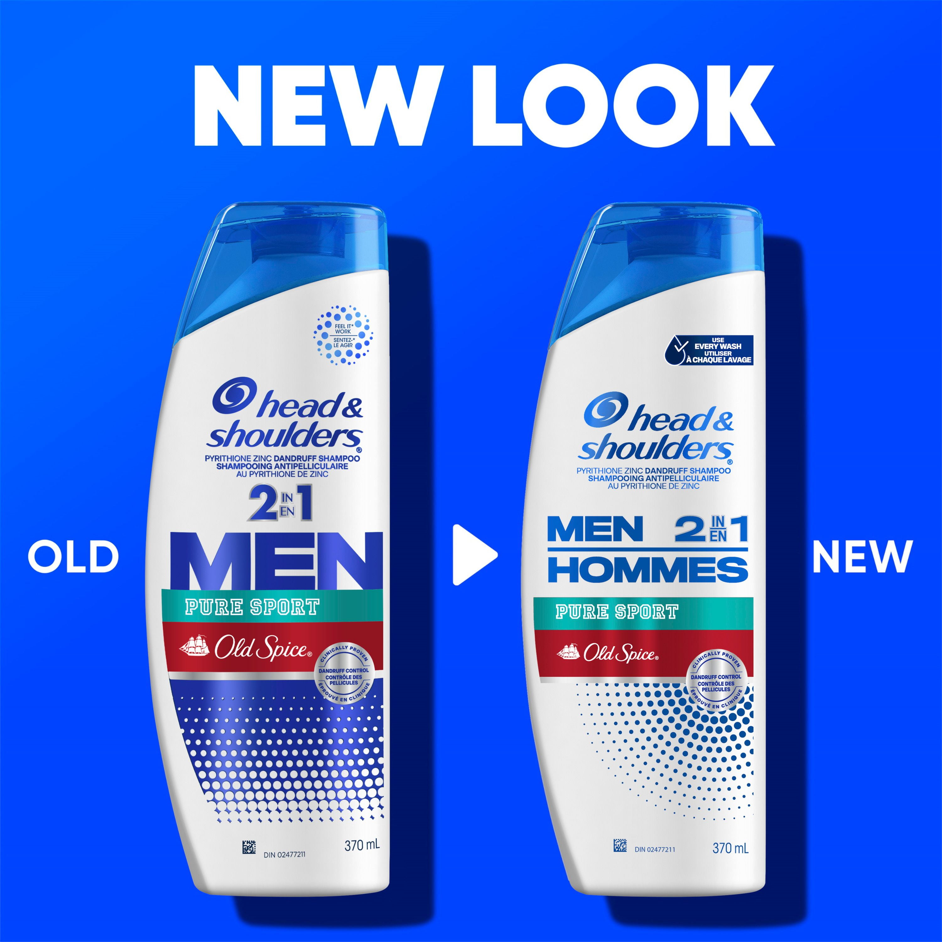 Shampooing et revitalisant 2 en 1 Head & Shoulders Old Spice Pure Sport POUR HOMMES