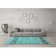 thumbnail image 3 of Ahgly Company Indoor Round Abstract Light Blue Modern Area Rugs, 7' Round, 3 of 4