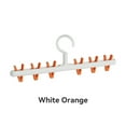 thumbnail image 2 of Socks Hanger 360 Degree Rotating Underwear Laundry Drying Rack Outdoor Closet Storage Clip Wind-proof Organizer Foldable Clamp White Orange, 2 of 9