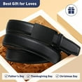 thumbnail image 6 of Nelbons Men's Leather Belt Fashion Buckle Ratchet Belt 30mm 1 1/8",replacement belt, 6 of 7