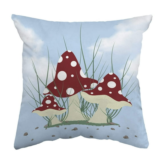 Throw Pillow Mushroom Trio