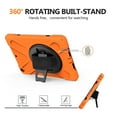 thumbnail image 5 of iPad 10.2 2020/2019 Case with Soft Screen Protector, iPad 8th Generation Case, iPad 7th Generation Case, Dteck Heavy Duty Rugged Shockproof Case with 360 Rotating Handle Stand, Orange, 5 of 6