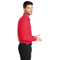 thumbnail image 2 of Zfeel Men's Short Sleeve Polo Shirt Breathable T-Shirt 60Cotton/40Polyester Polo collar Three-Button Shirt, Cherry Red 3XL, 2 of 5