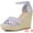 Purple Flower, variant on Unique Bargains Women's Espadrille Wedge Heel Wedge Sandals White 5.5