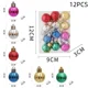 thumbnail image 3 of piezas de bolas de Navidad para decoración, adornos colgantes para árbol de Navidad, color blanco, dorado, negro, rojo y azul, para el hogar, 3 of 5
