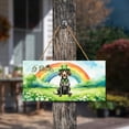 thumbnail image 3 of Happy St. Patrick’s Day German Shorthaired Pointer with Green Hat Shamrocks Rainbow Landscape Wood Sign GSP Lover Dog Gift Hanging Wall Home Decor - 03007, 3 of 5