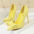 thumbnail image 3 of Zapatos de mujer 2024, moda coreana, tacones altos dulces, pajarita de muesca delgada, zapatos de tacón individuales para boda, zapatos de mujer, 3 of 5