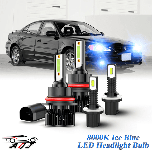 8000K Ice Blue LED Headlight Bulbs   Foglights Combo Kit For Pontiac Grand Am 1999-2005